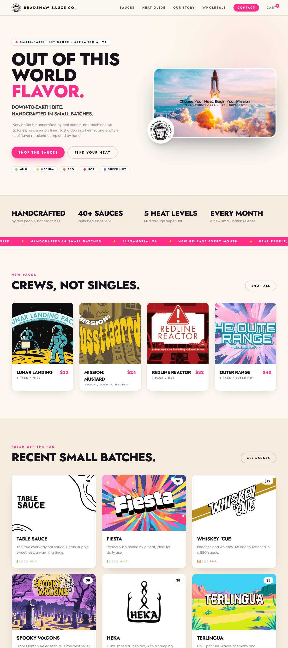 Bradshaw Sauce Co. website