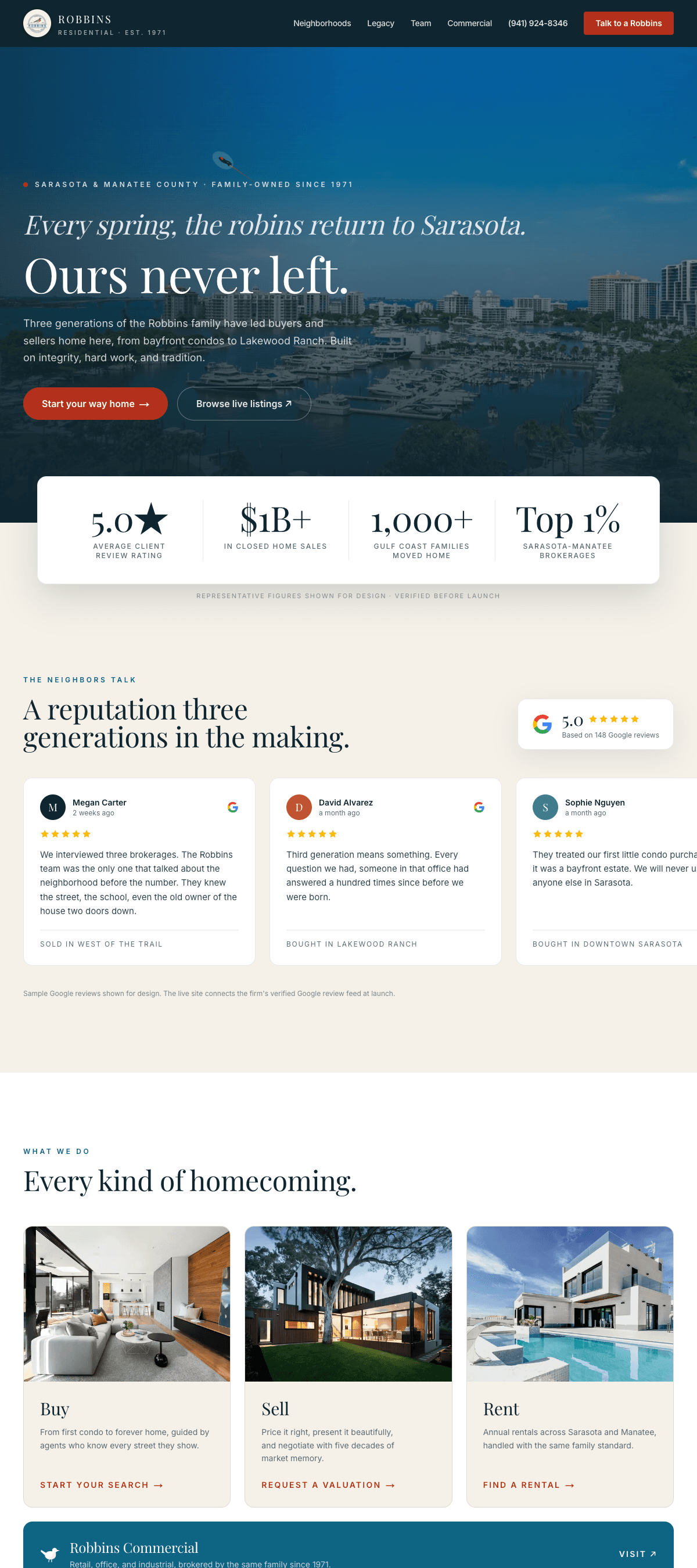 Robbins Residential website